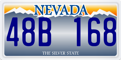 NV license plate 48B168