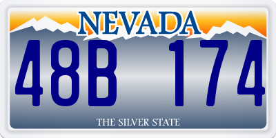 NV license plate 48B174