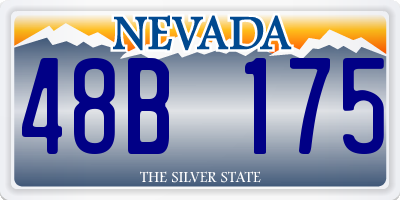 NV license plate 48B175