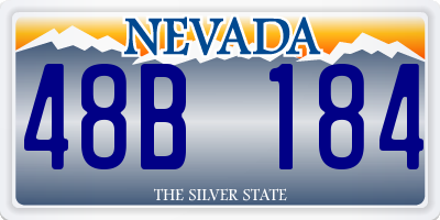 NV license plate 48B184