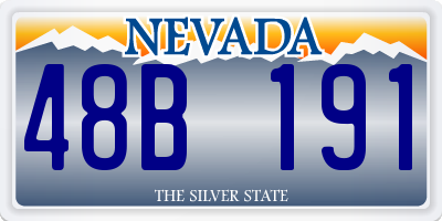 NV license plate 48B191