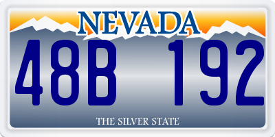 NV license plate 48B192