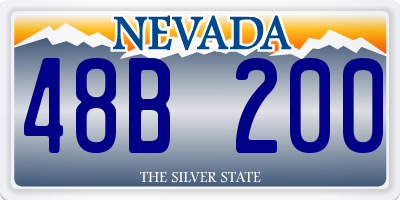 NV license plate 48B200