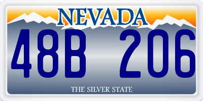 NV license plate 48B206