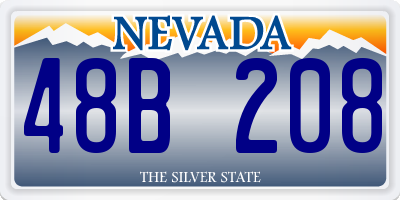 NV license plate 48B208