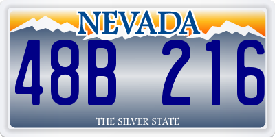 NV license plate 48B216