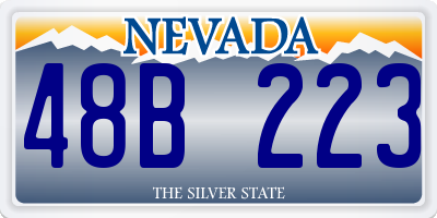 NV license plate 48B223