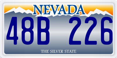 NV license plate 48B226