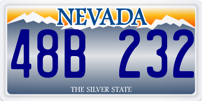 NV license plate 48B232