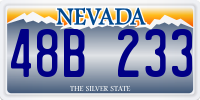 NV license plate 48B233