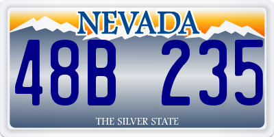 NV license plate 48B235