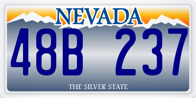 NV license plate 48B237