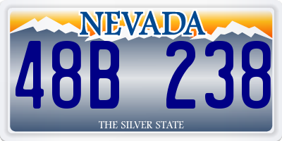 NV license plate 48B238