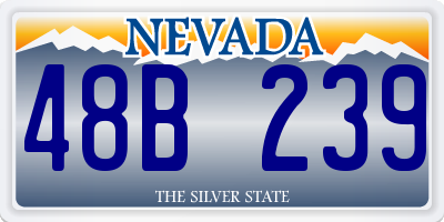 NV license plate 48B239