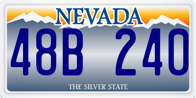 NV license plate 48B240