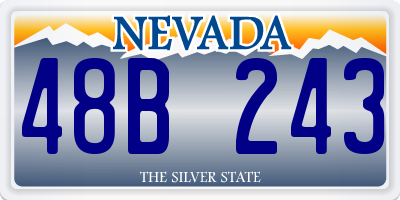 NV license plate 48B243