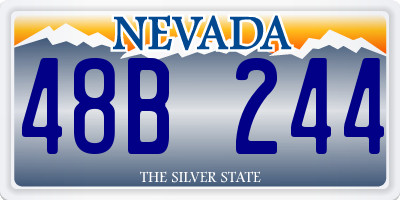 NV license plate 48B244