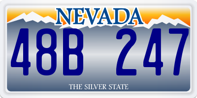 NV license plate 48B247