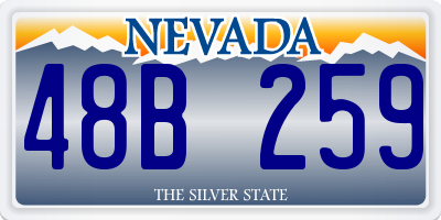 NV license plate 48B259