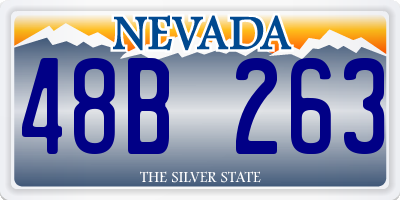 NV license plate 48B263