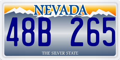 NV license plate 48B265