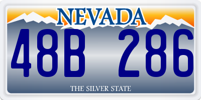 NV license plate 48B286