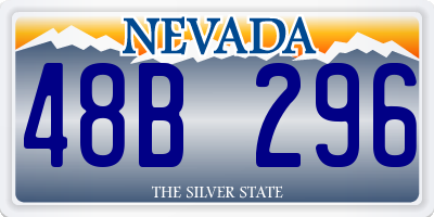 NV license plate 48B296