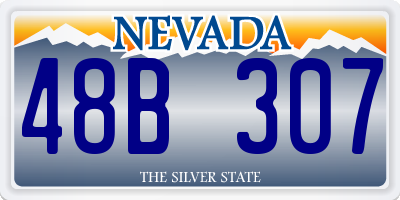 NV license plate 48B307