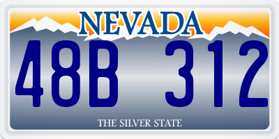 NV license plate 48B312