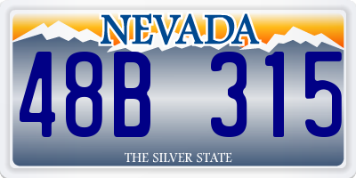 NV license plate 48B315