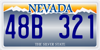 NV license plate 48B321