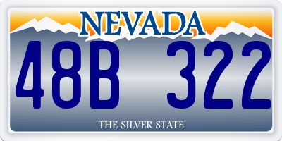 NV license plate 48B322