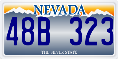 NV license plate 48B323