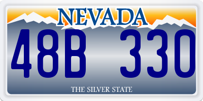 NV license plate 48B330