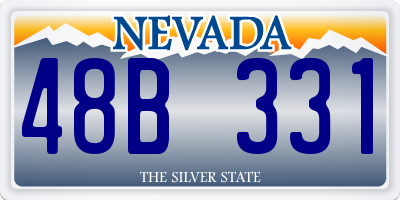 NV license plate 48B331