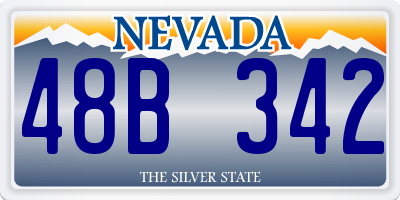 NV license plate 48B342