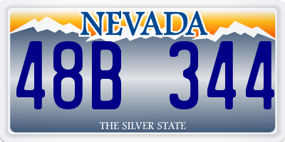 NV license plate 48B344