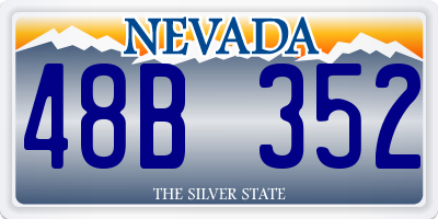 NV license plate 48B352