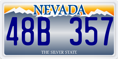 NV license plate 48B357