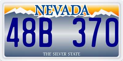 NV license plate 48B370