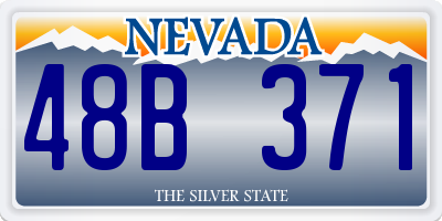 NV license plate 48B371