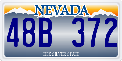 NV license plate 48B372