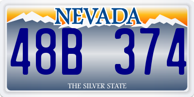 NV license plate 48B374