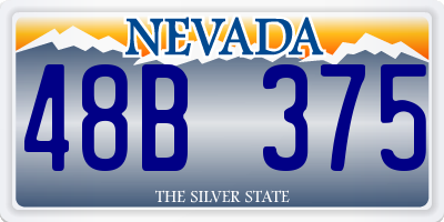 NV license plate 48B375