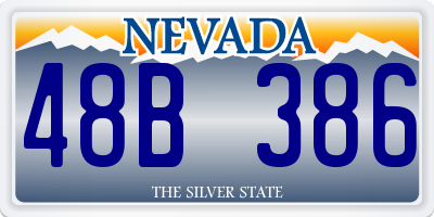 NV license plate 48B386