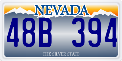 NV license plate 48B394