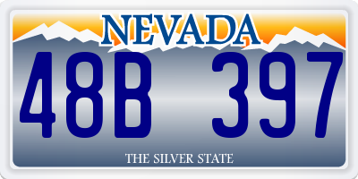 NV license plate 48B397