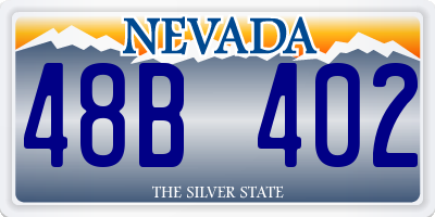 NV license plate 48B402