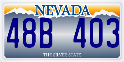 NV license plate 48B403