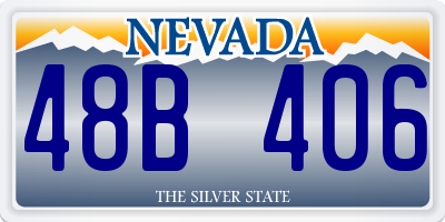 NV license plate 48B406